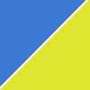 Blauw met geel streepje